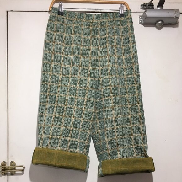 VINTAGE PLAID BELTED PANTSUITS SIZE S/M - Picture 10 of 11